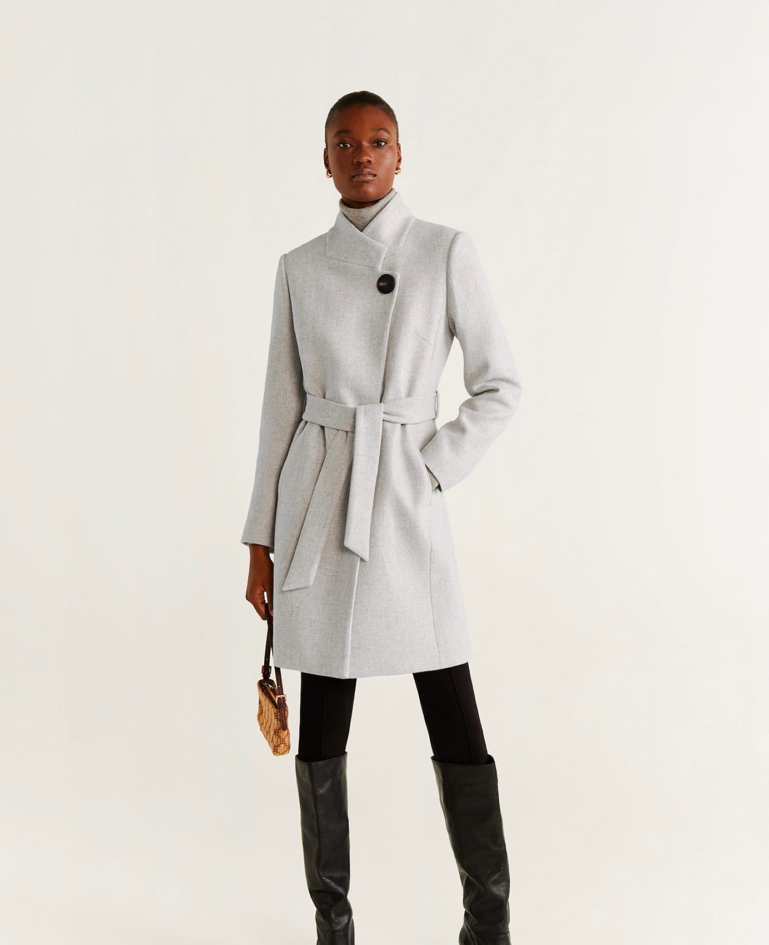 Belted wool coat
